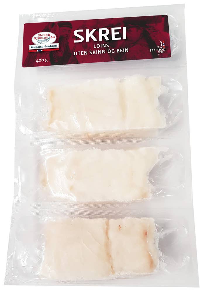 Norsk Sjømat AS Skreiloin uten skinn Villfisk, 3 stk