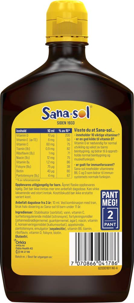 Sana-sol Uten tilsatt sukker