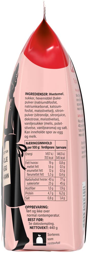 Norgesmøllene Saftig sitronkake