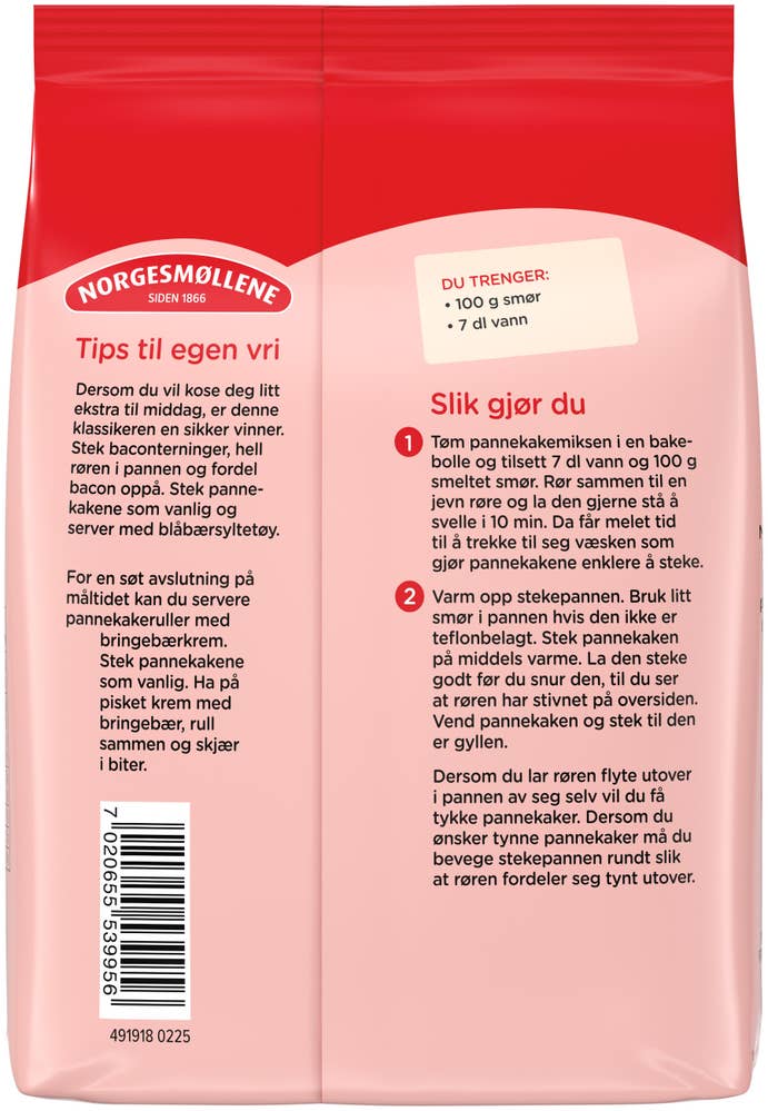 Norgesmøllene Deilige pannekaker