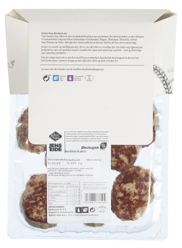 Kolonihagen Medisterkaker Økologisk