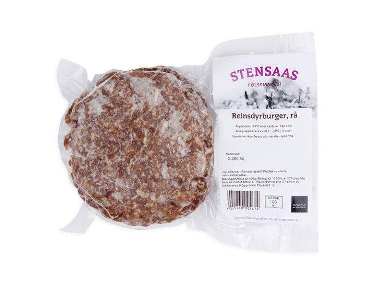 Stensaas Reinsdyrburger Rå, 2pk