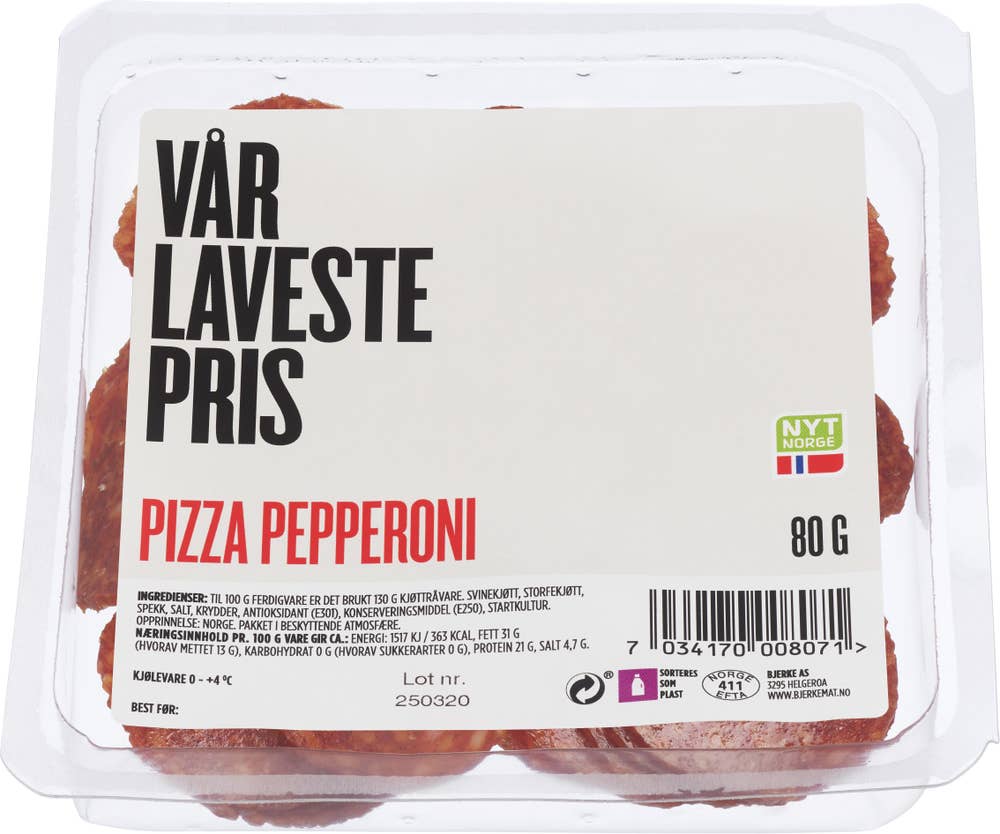 Vår Laveste Pris Pizza pepperoni