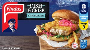 FINDUS Fish & Crisp burger