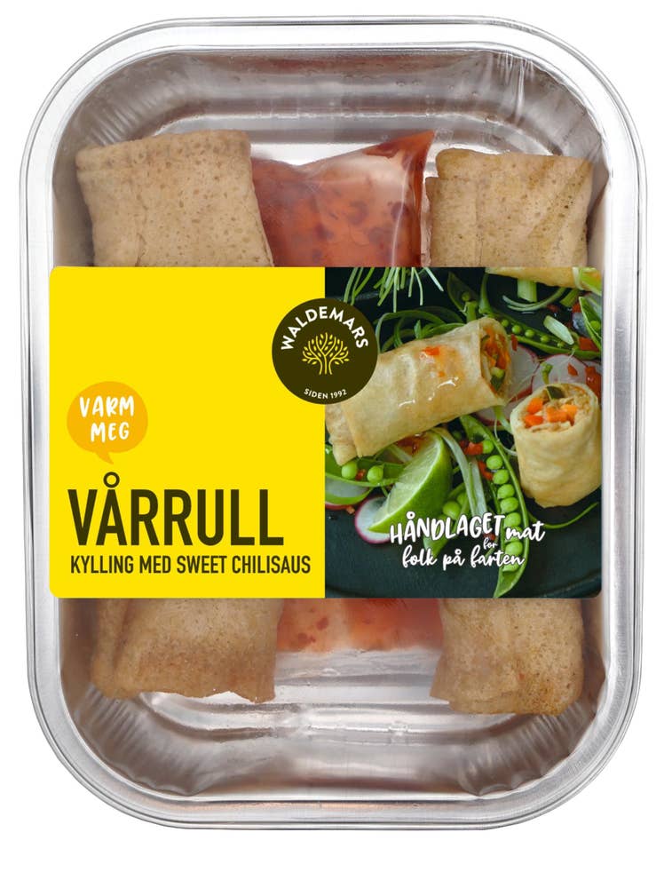 Waldemars Vårrul med kylling og sweet chilisaus 2stk