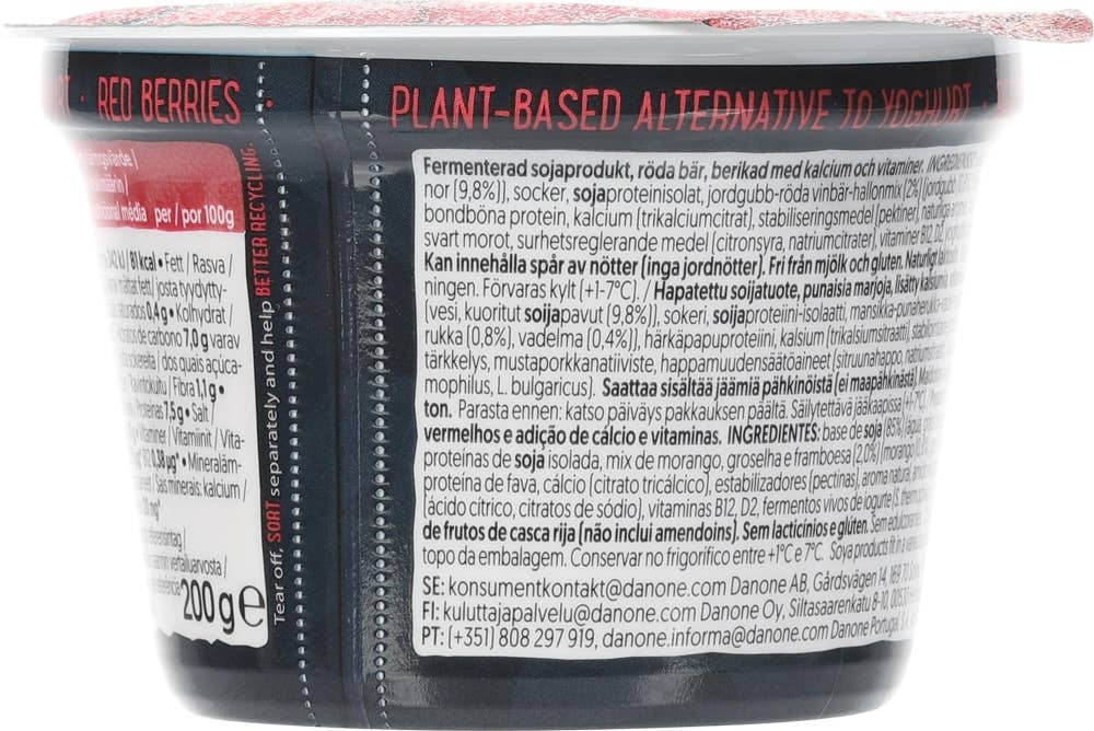 Alpro High protein red berries