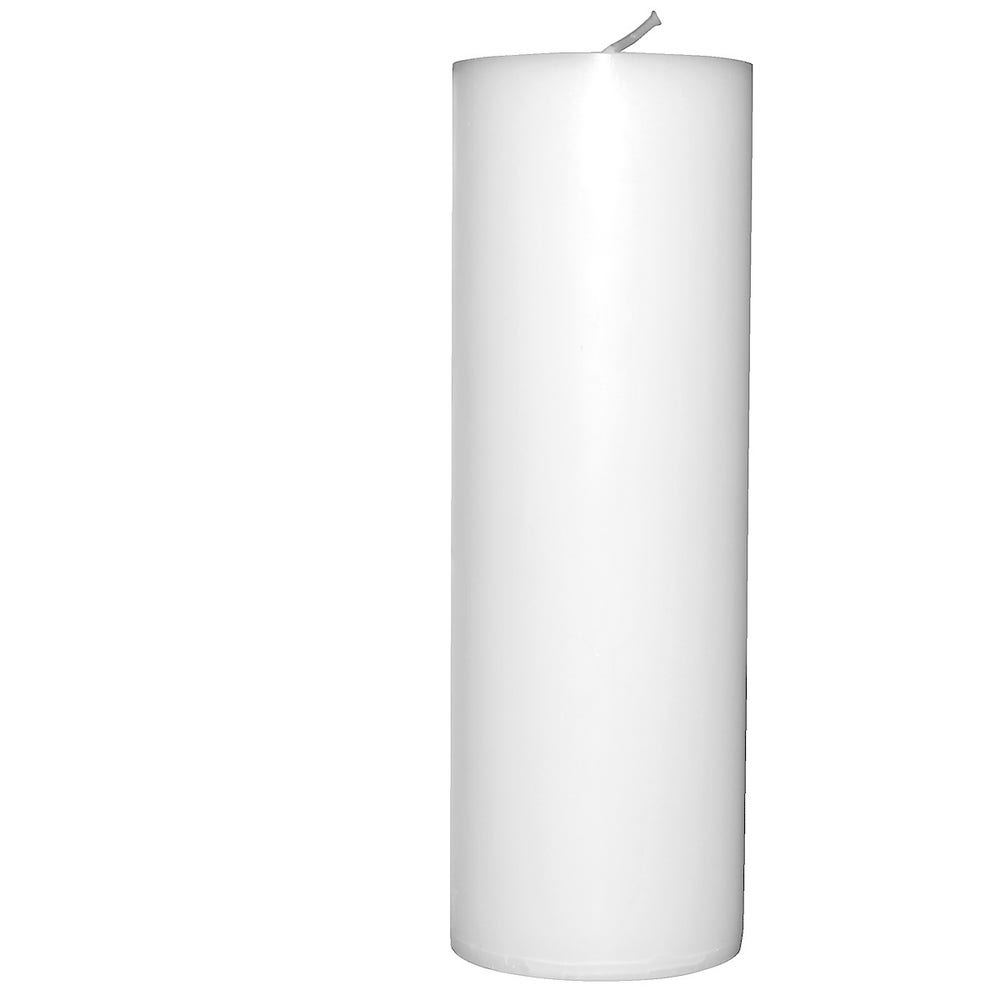 Clas Ohlson Hvit kubbelys Ø 6 cm, høyde 17 cm