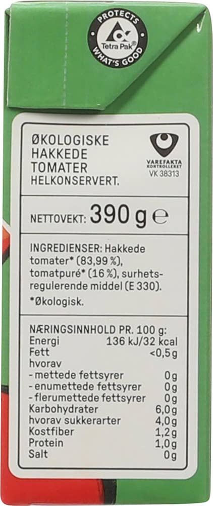 Kolonihagen Hakkede tomater Økologisk