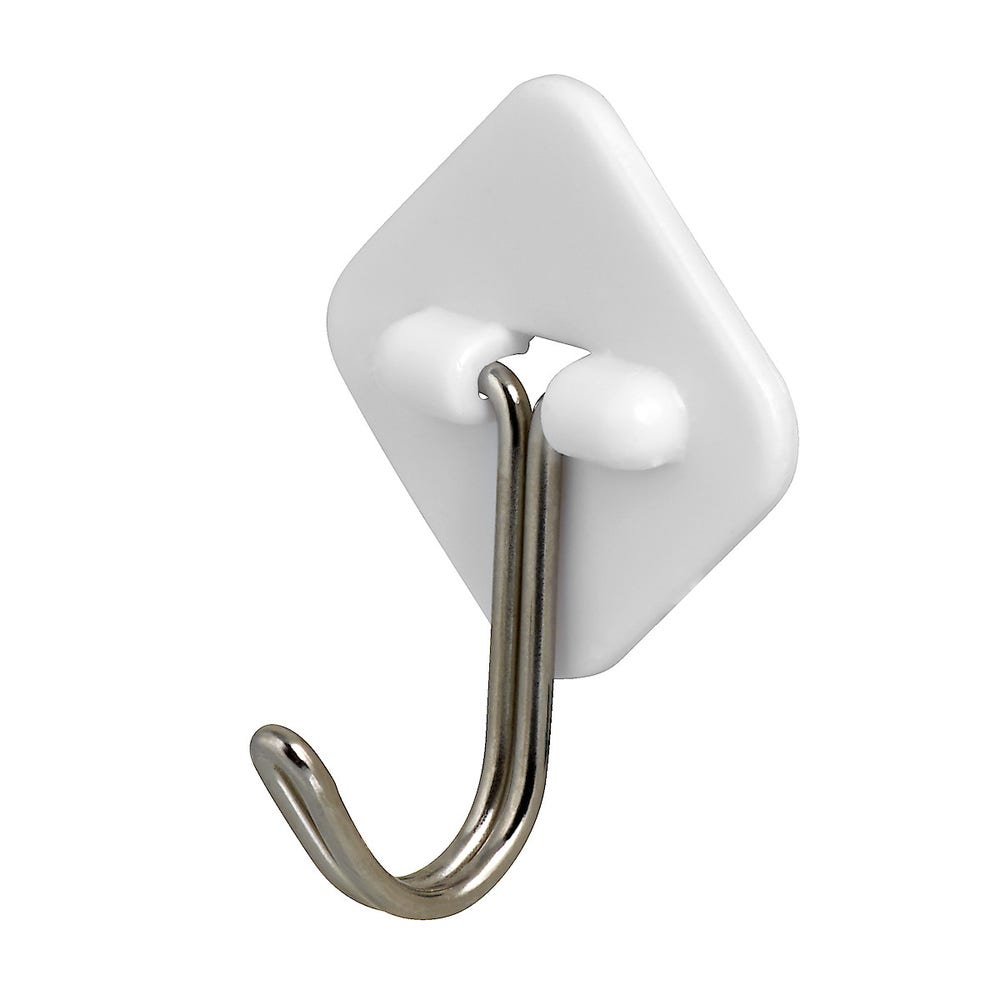 Clas Ohlson Selvheftende Krok Metall Hvit