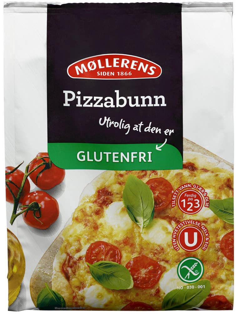Norgesmøllene Pizzabunn Glutenfri