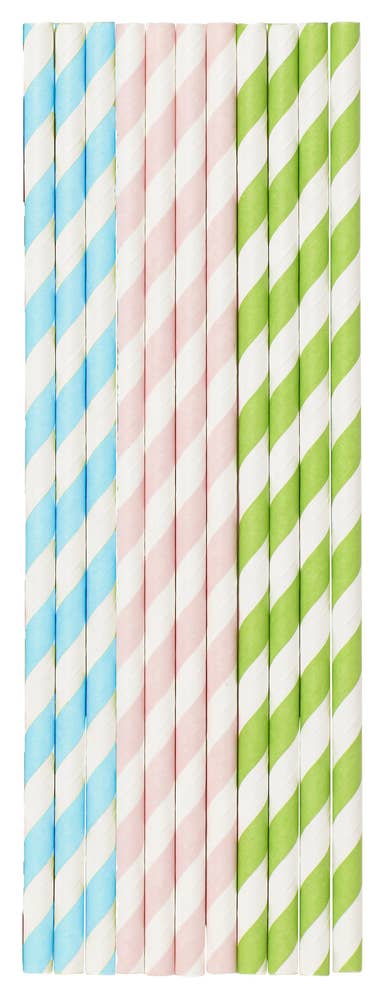 BioPak Papirsugerør pastell 20cm