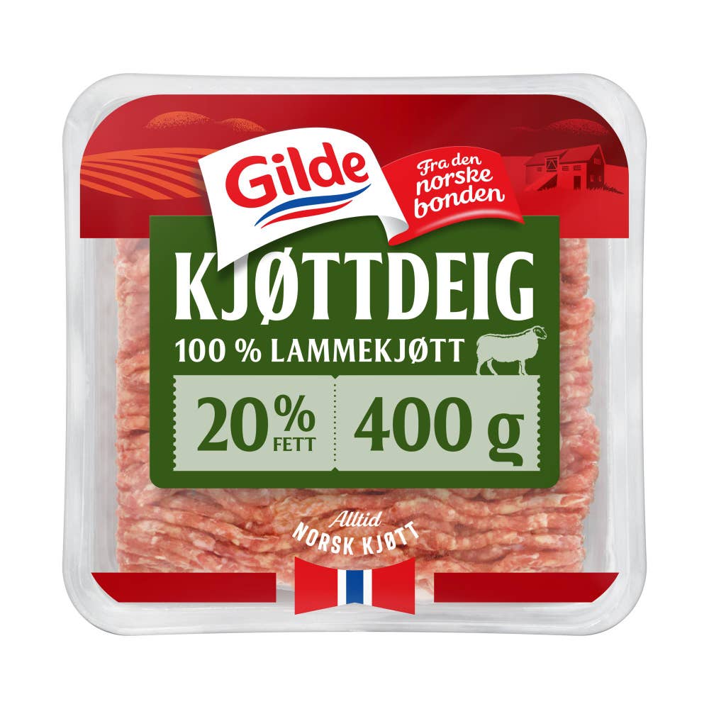 Gilde Lammekjøttdeig uten salt og vann 20% fett