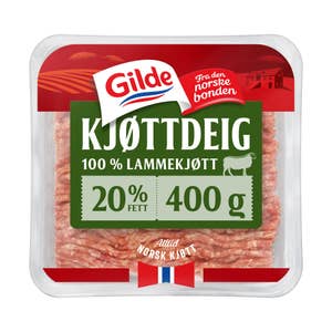 Gilde Lammekjøttdeig uten salt og vann 20% fett