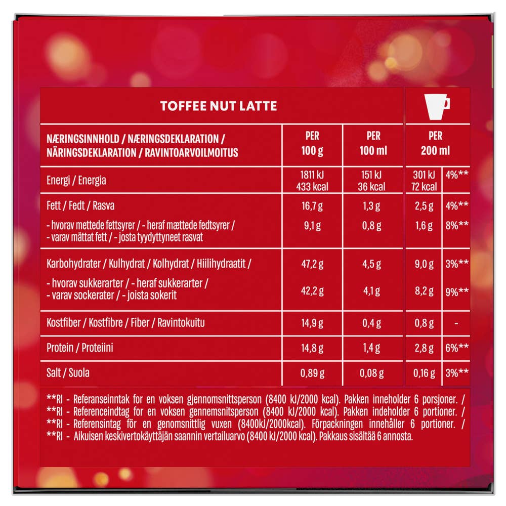 Starbucks Toffee Nut Latte 12 stk