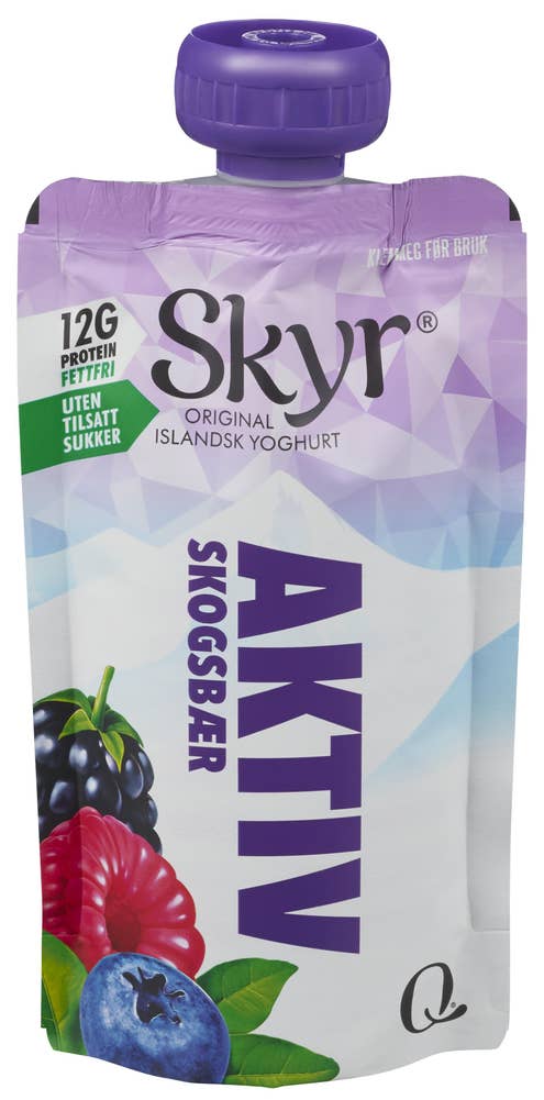 Q Skyr Aktiv Skogsbær Porsjonspose