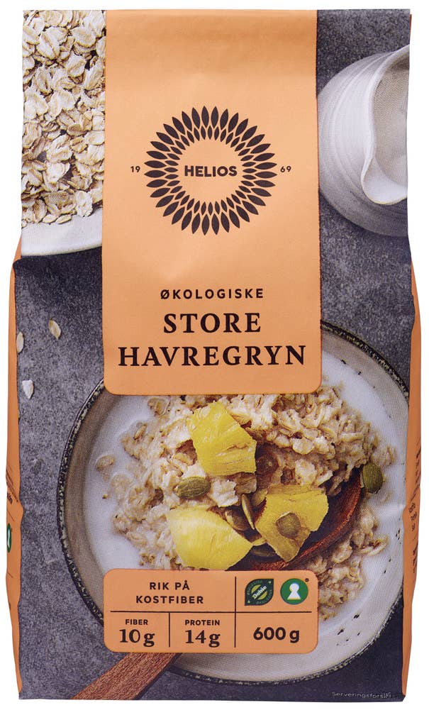 Store havregryn økologisk Maks 10 per kunde, 600 g