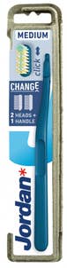 Jordan Tannbørste Change, med 2 hoder Medium, ass. farge