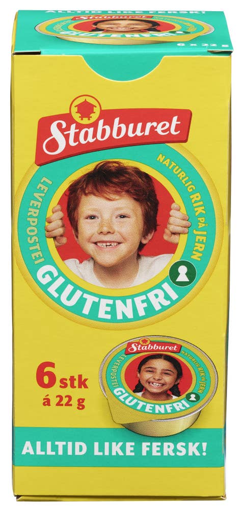 STABB Leverpostei Glutenfri, 6x22g