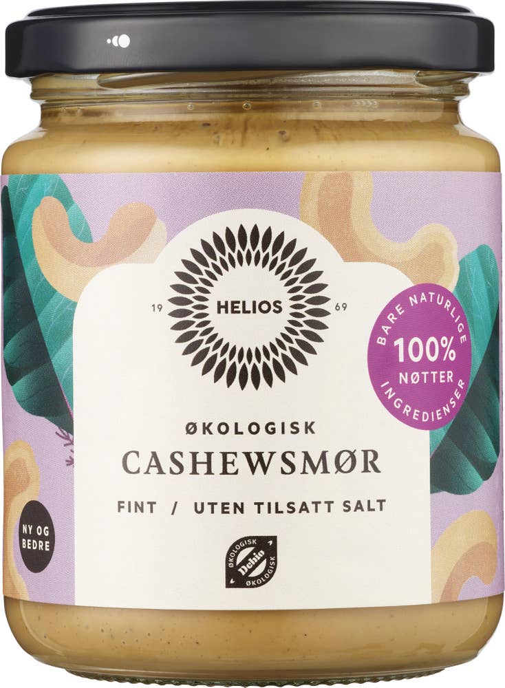 Helios Cashewsmør naturell Økologisk
