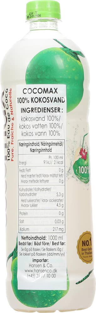 Cocomax 100% Coconut Water 1L PET