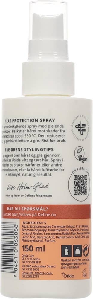 Define Heat protection spray