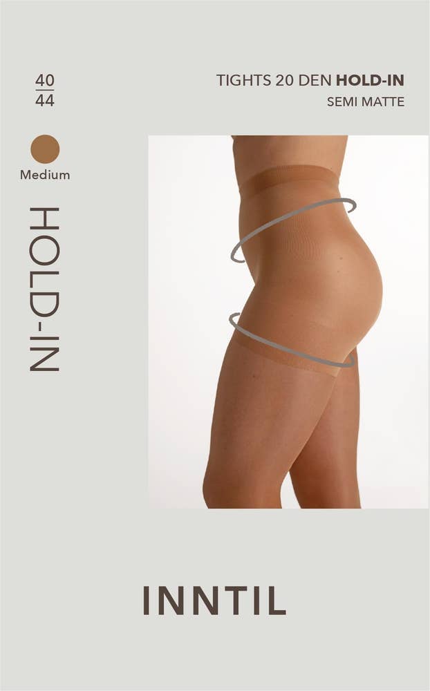 Inntil Strømpebukse Hold-In 20 DEN Medium, str. 40-44, semi-matt