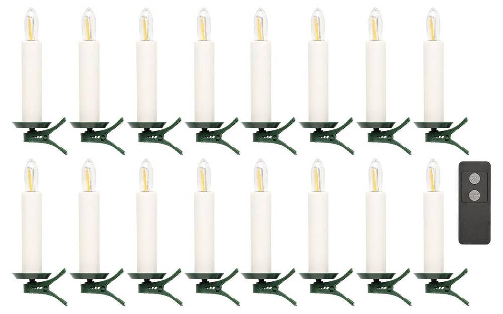 Clas Ohlson Juletrebelysning med Batteri 16stk