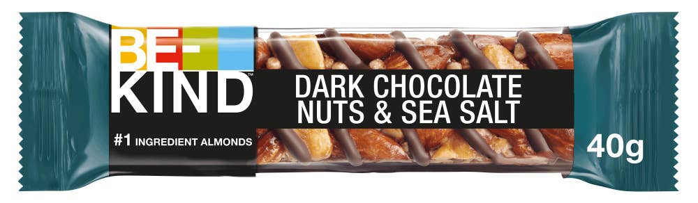 BE-KIND Nøttebar med Mørk Sjokolade, Nøtter og Havsalt