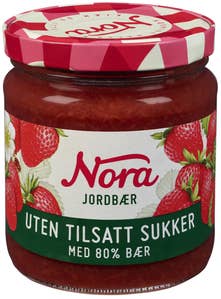 NORA Jordbær Uten tilsatt sukker