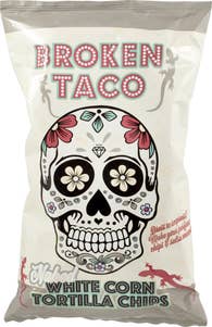 Broken Taco Naked White Corn Tortilla Chips Med salt