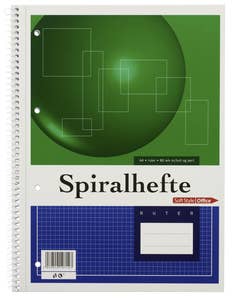 Spiralhefter med ruter A4 80 ark