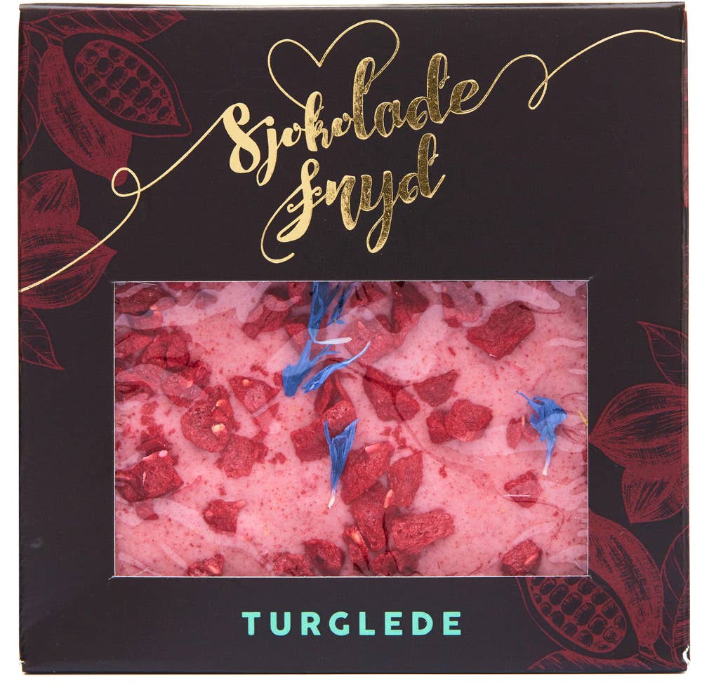 Jentene På Tunet Turglede Hvit Sjokolade og Bringebær