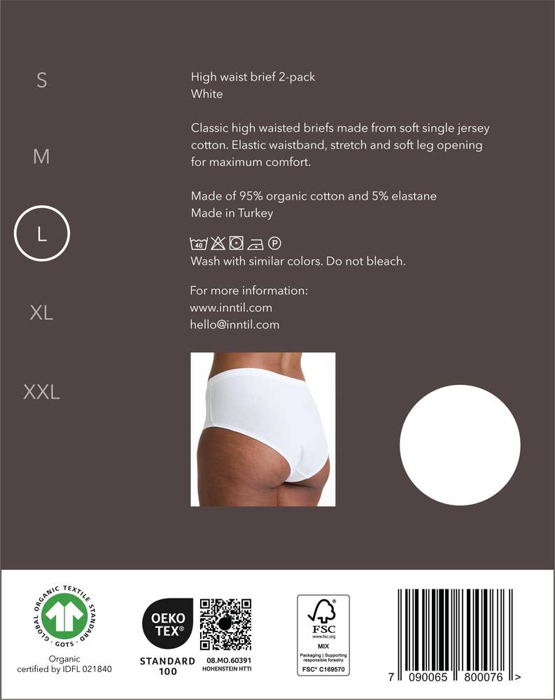 Inntil High Waist truse Hvit, str. L