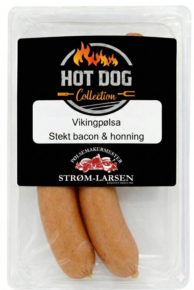 Strøm-Larsen AS Vikingpølsa Stekt bacon & honning