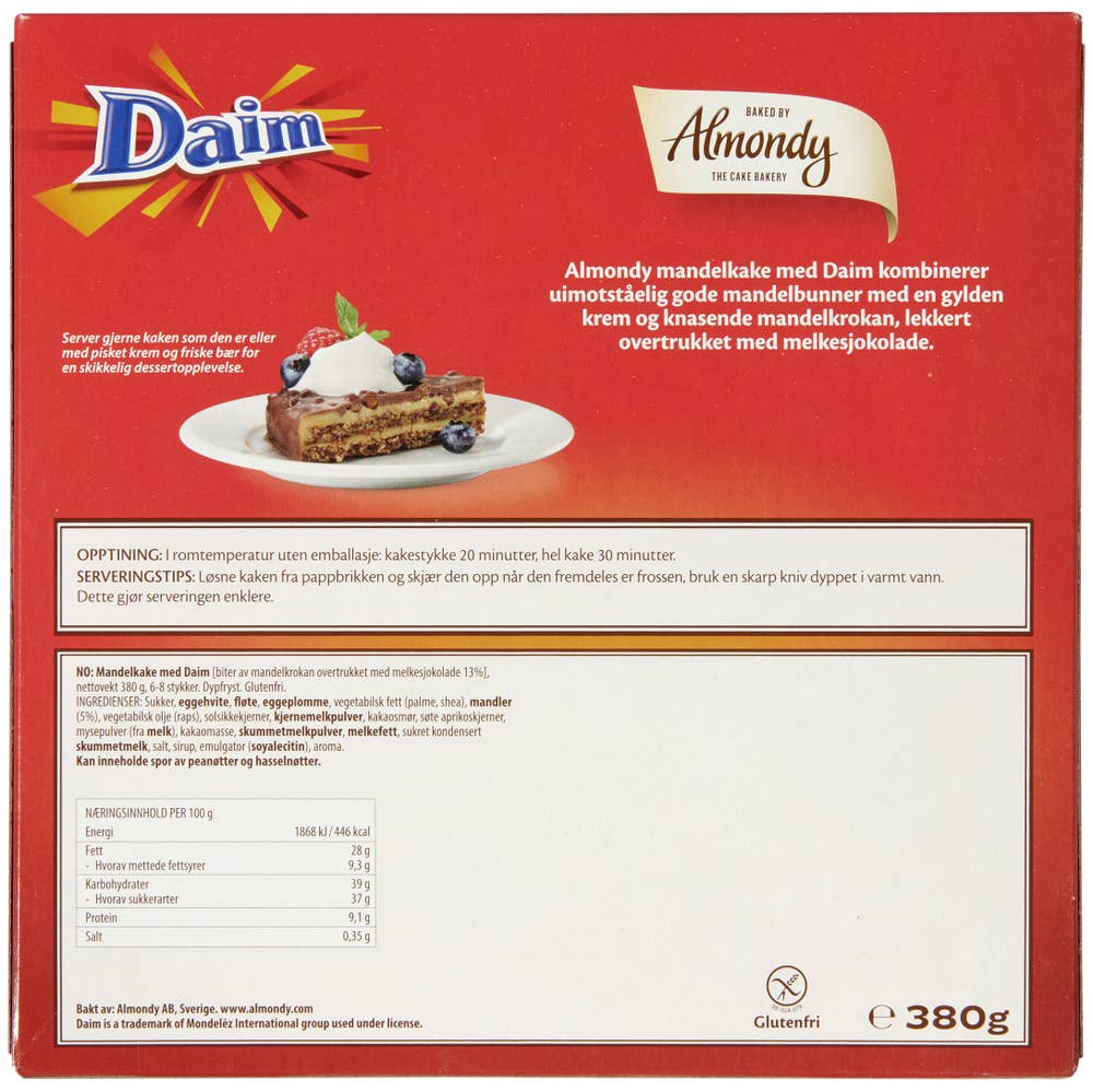 Almondy Mandelkake Daim