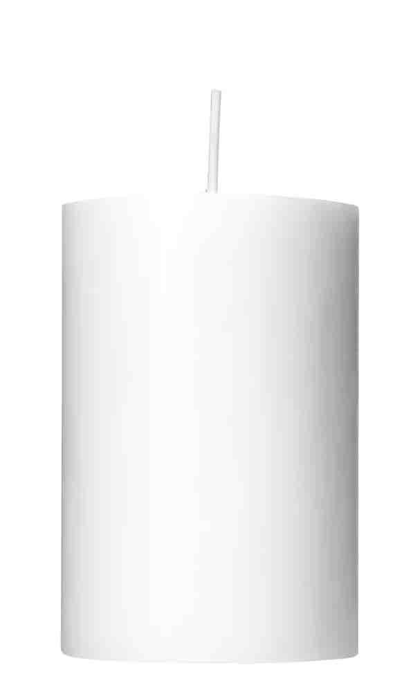 Clas Ohlson Kubbelys Hvit 6x9cm, svanemerket stearin