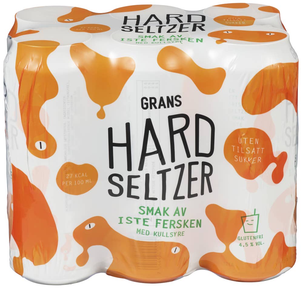 Grans Bryggeri Hard Seltzer Iste fersken