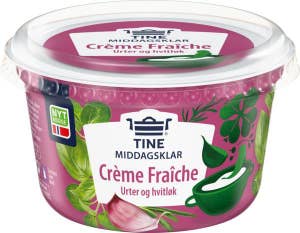 TINE Middagsklar Crème Fraîche Urter og hvitløk