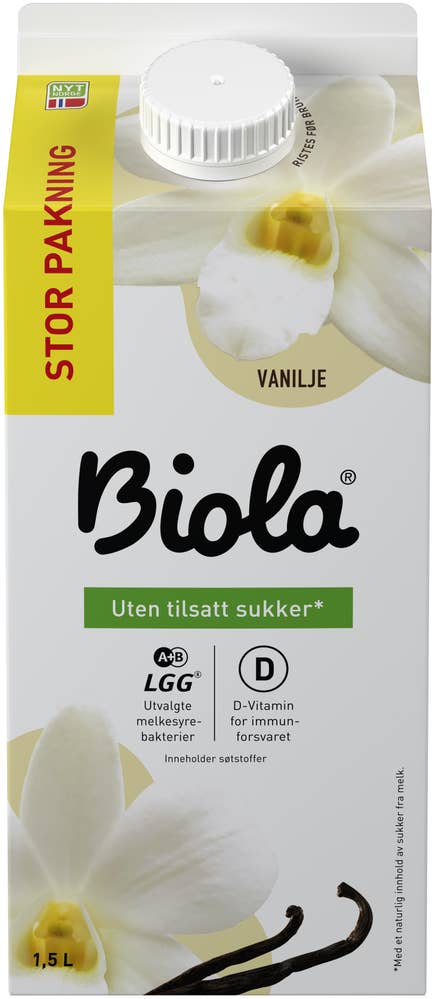 TINE Biola Vanilje UTEN Partivare