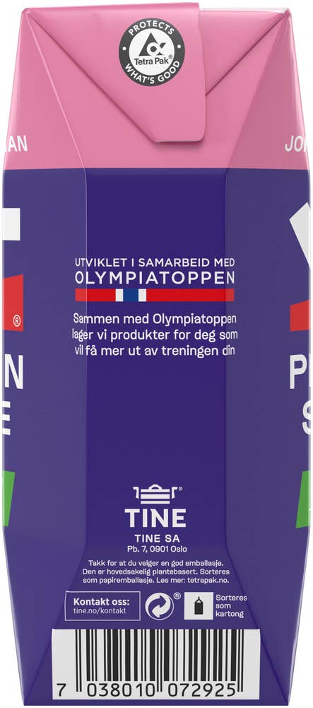 TINE Yt proteinshake Jordbær og banan