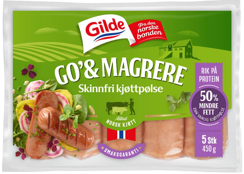 Gilde Go' & Magrere Skinnfri Kjøttpølse