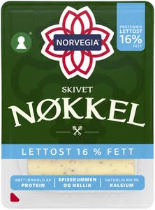 TINE Norvegia nøkkel lett Skivet 16% fett