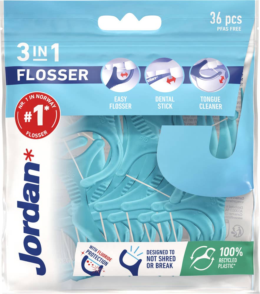 Jordan Flosser 3-in-1 Med smak