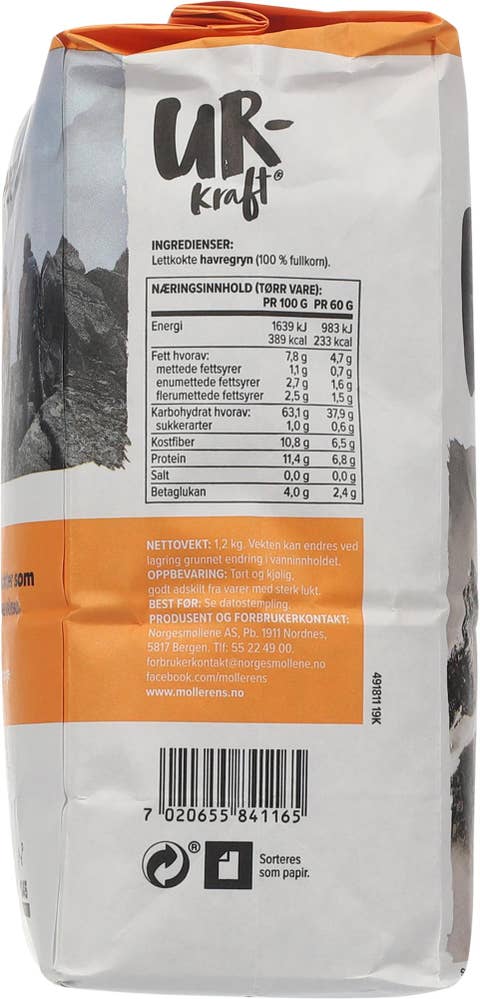 Urkraft Lettkokte Havregryn