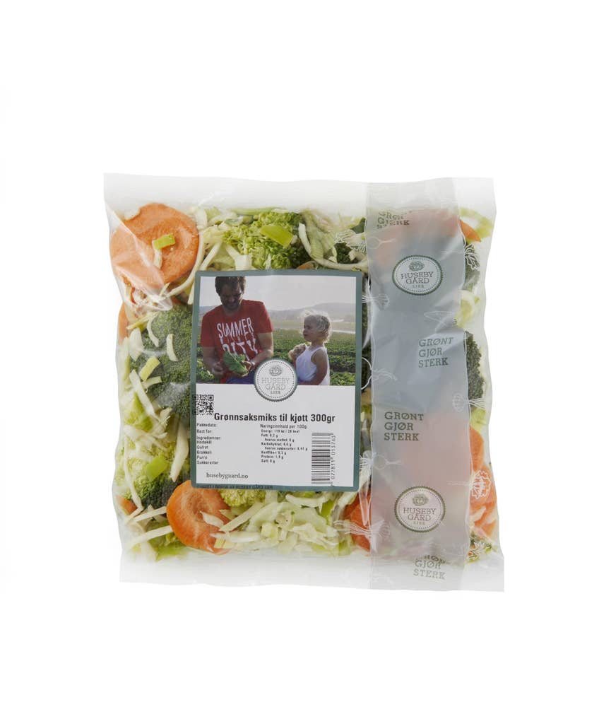 KUTTA familiemiks Hodekål, gulrot, brokkoli, purre og sukkererter