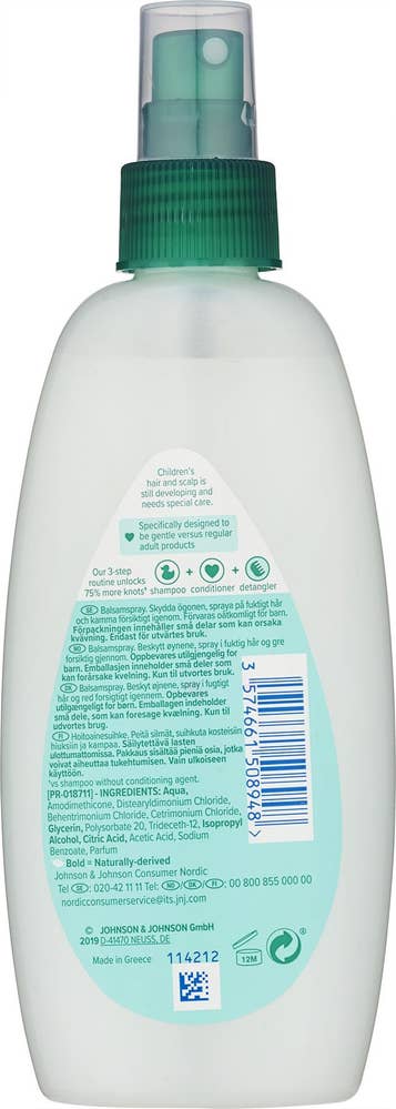 Natusan by Johnson's® Kids balsamspray til håret No More Tangles