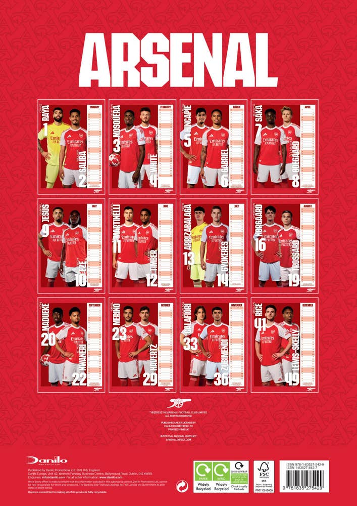 Magic Store Arsenal FC - kalender 2026 A3