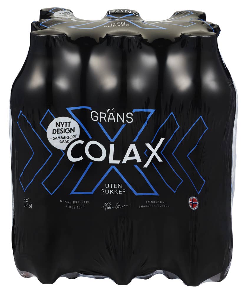 Grans Cola X Uten Sukker 9 x 0,45L