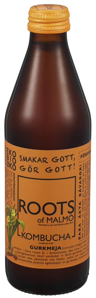 Roots Kombucha med gurkemeie