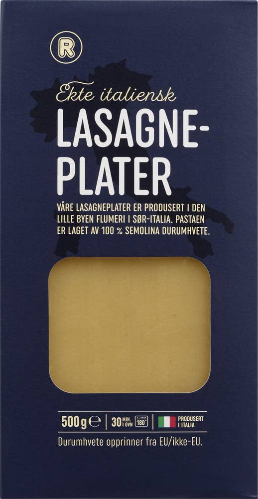 R LASAGNEPLATER 500G R